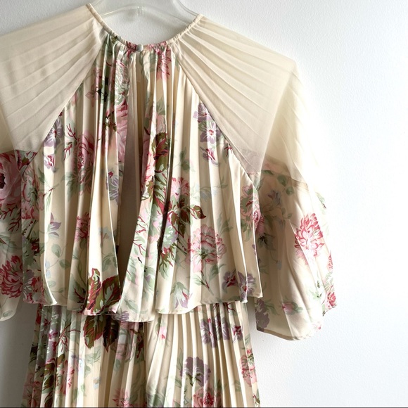 ASOS DESIGN Sheer & Solid Printed Midi Dress - Picture 8 of 13